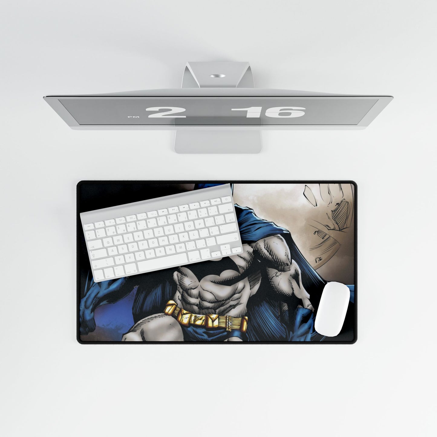 Batman Action Desk Mat — Large Gaming Mousepad with Dark Knight Artwork