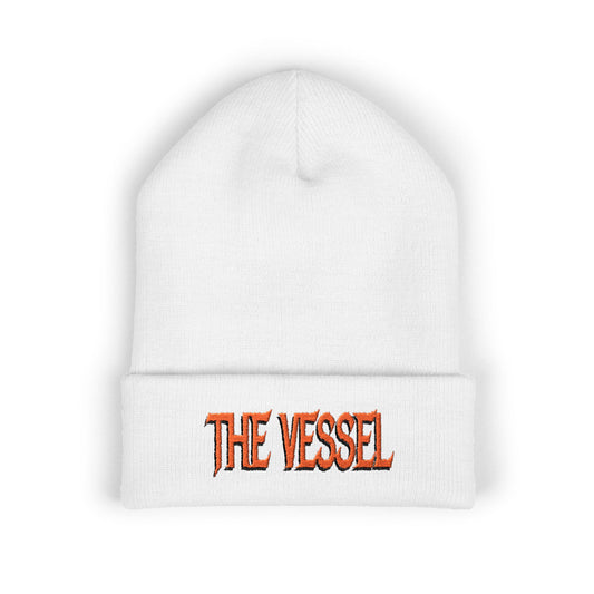 Embroidered 'THE VESSEL' Cuffed Beanie — Casual Streetwear Knit Hat