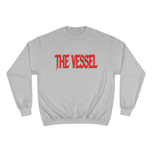 The Vessel Logo Crewneck (Red Logo, Gothic Art Back)