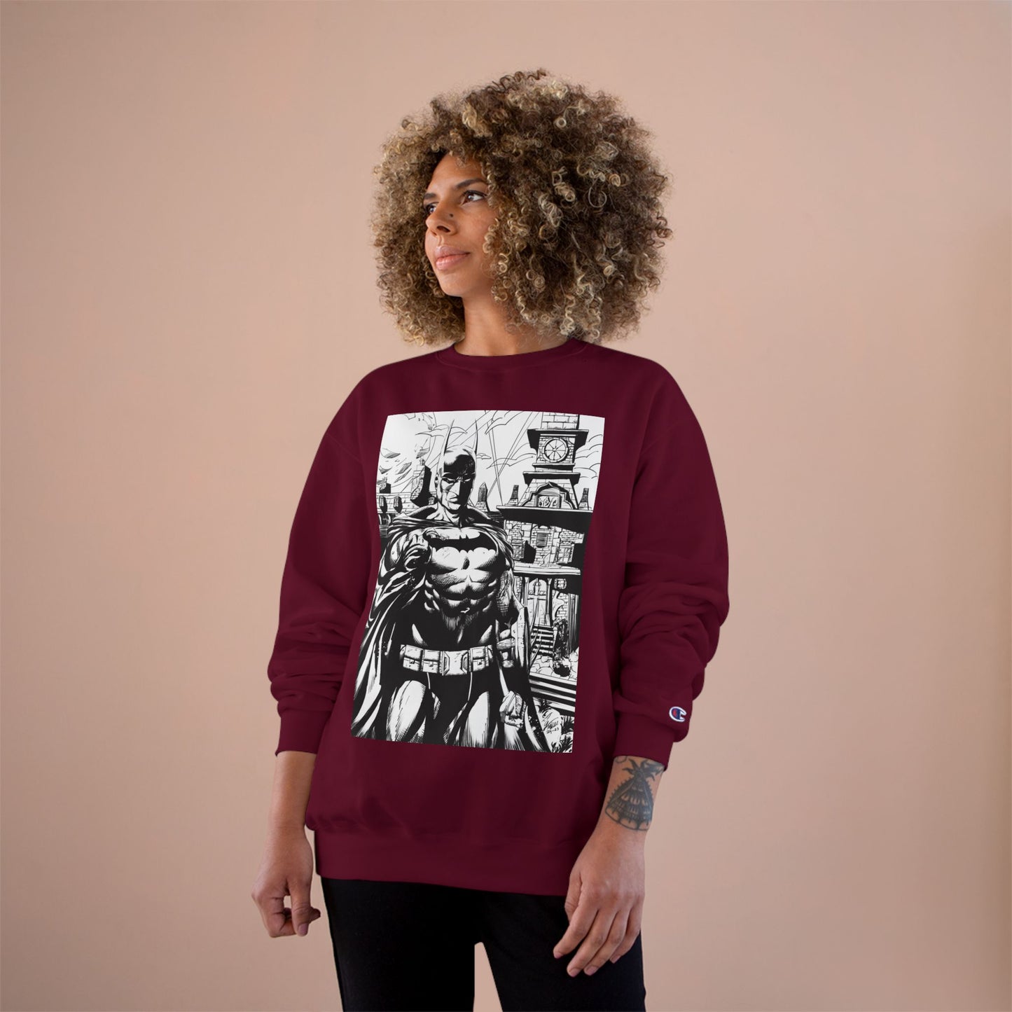 The Bat Arkham Asylum Champion Sweatshirt - Cool Comic Gaming Apparel