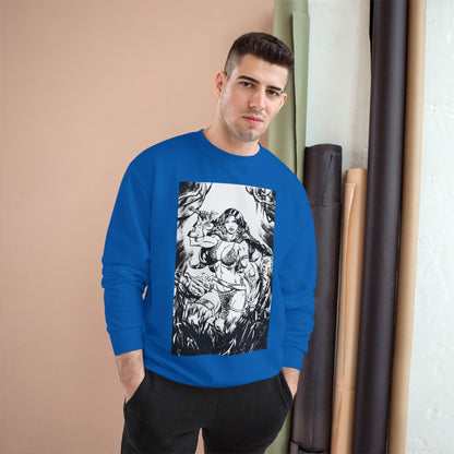 Red Sonja Champion Sweatshirt — Classic Comic Hero Crewneck