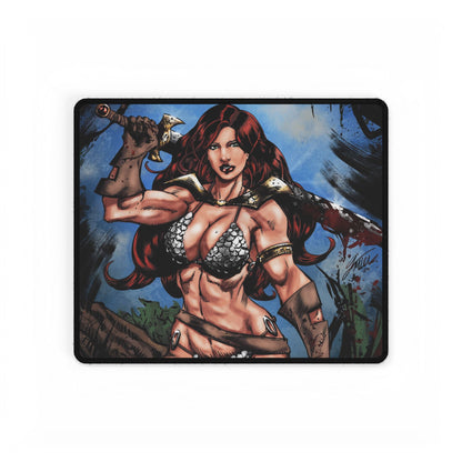 Red Sonja Desk Mat — Retro Comic Mouse Pad for Gamers & Fans