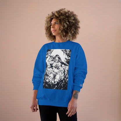 Red Sonja Champion Sweatshirt — Classic Comic Hero Crewneck