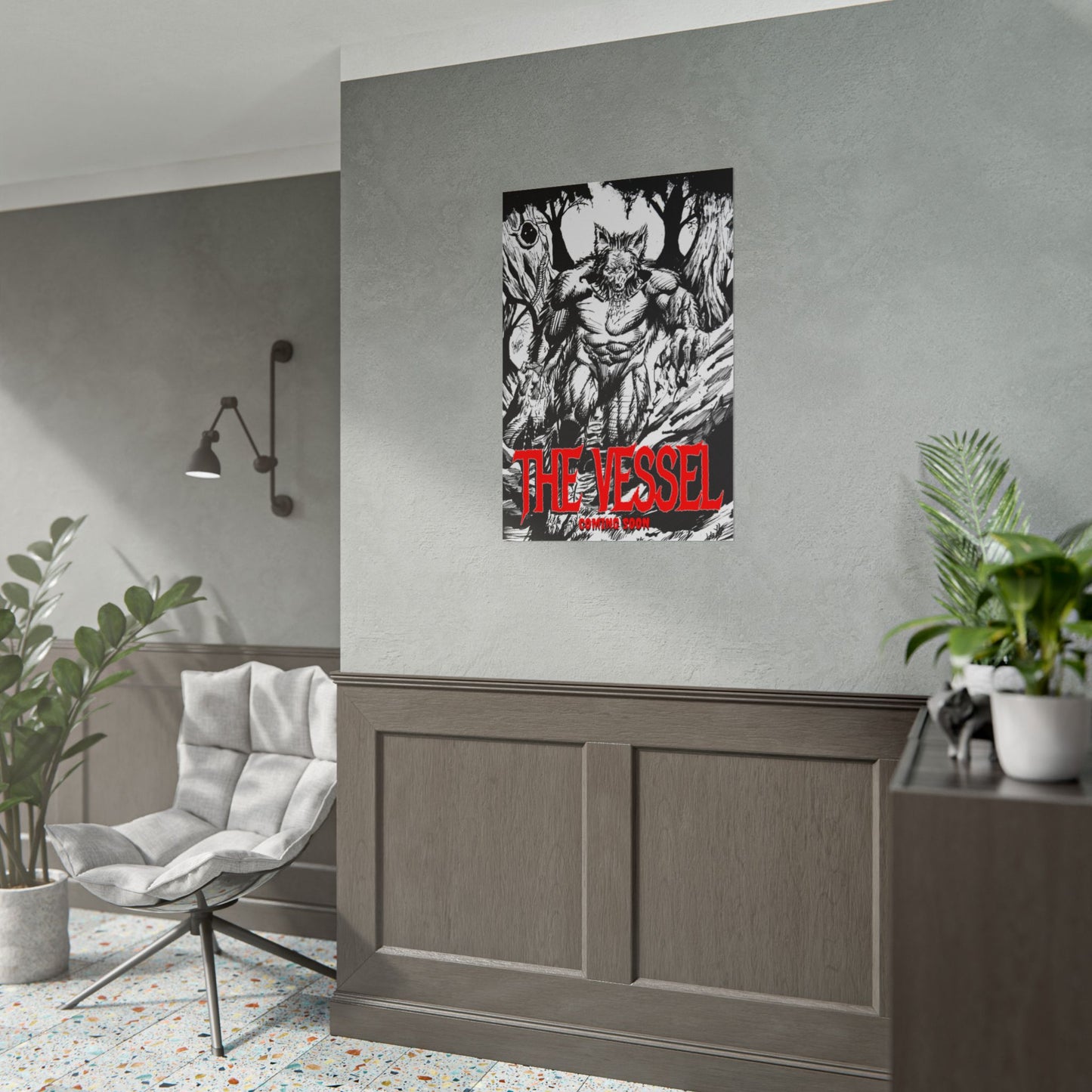 Rolled Poster — "THE VESSEL" Horror Art Print (Werewolf Illustration)