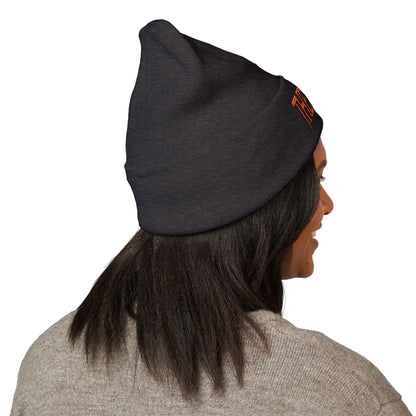 Embroidered 'THE VESSEL' Cuffed Beanie — Casual Streetwear Knit Hat