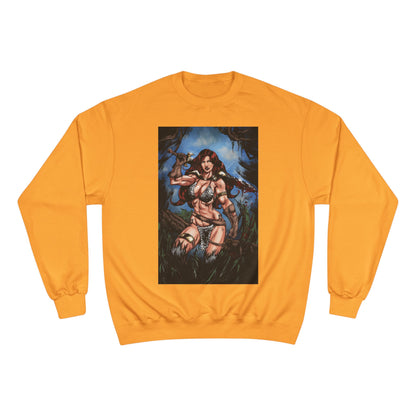 Red Sonja Champion Sweatshirt — Classic Comic Hero Crewneck (Color)
