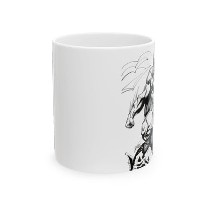 The Bat Ceramic Mug — Black Ink Equestrian Design (11oz/15oz)