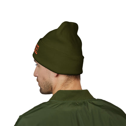 Embroidered 'THE VESSEL' Cuffed Beanie — Casual Streetwear Knit Hat