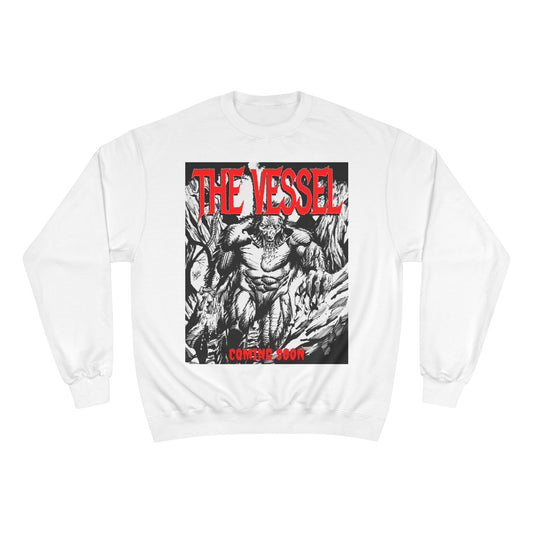 The Vessel Graphic Sweatshirt — Horror Art Crewneck with "Coming Soon" Design