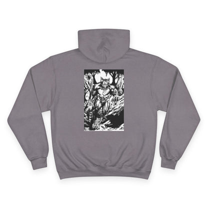 The Vessel Hoodie — Graphic Champion Pullover with Red Logo & Black Backprint