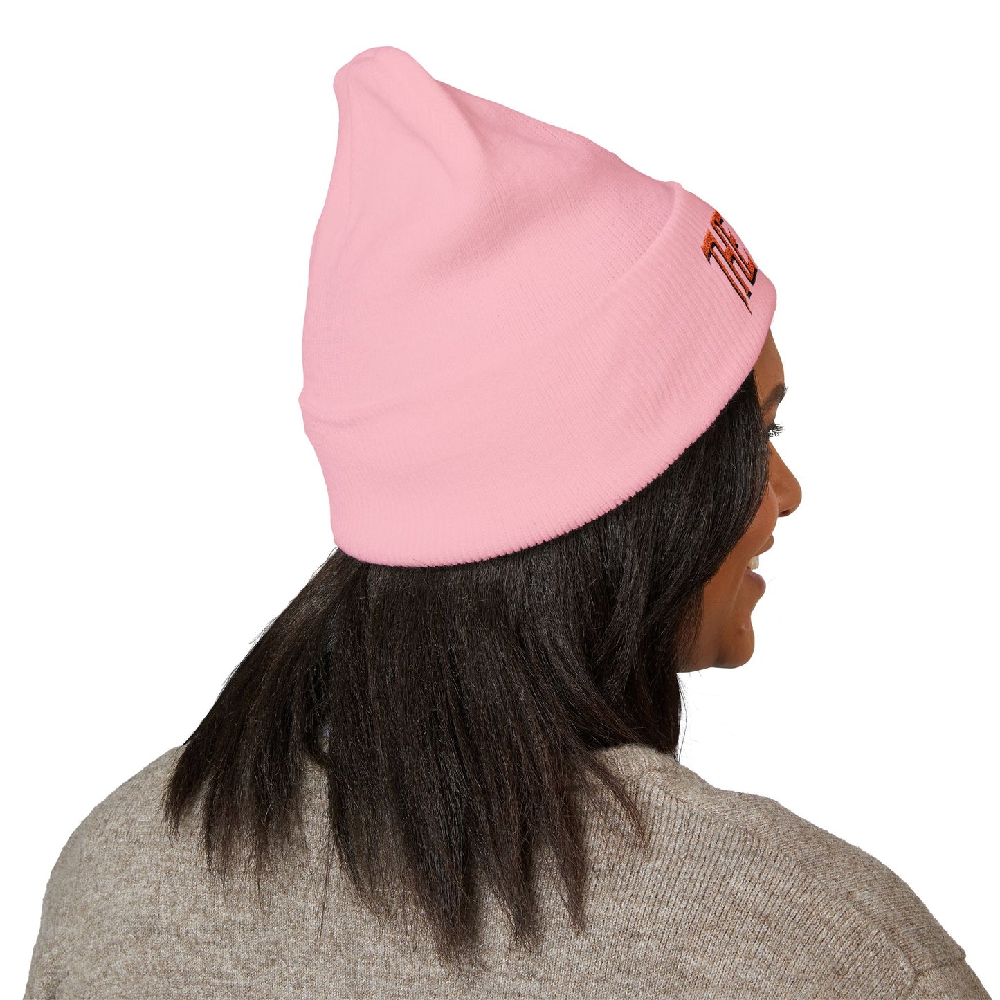 Embroidered 'THE VESSEL' Cuffed Beanie — Casual Streetwear Knit Hat
