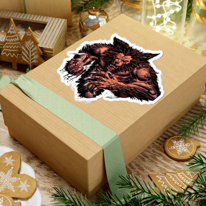 Werewolf Attack Kiss-Cut Sticker — Horror Monster Vinyl Decal for Laptops & Gear