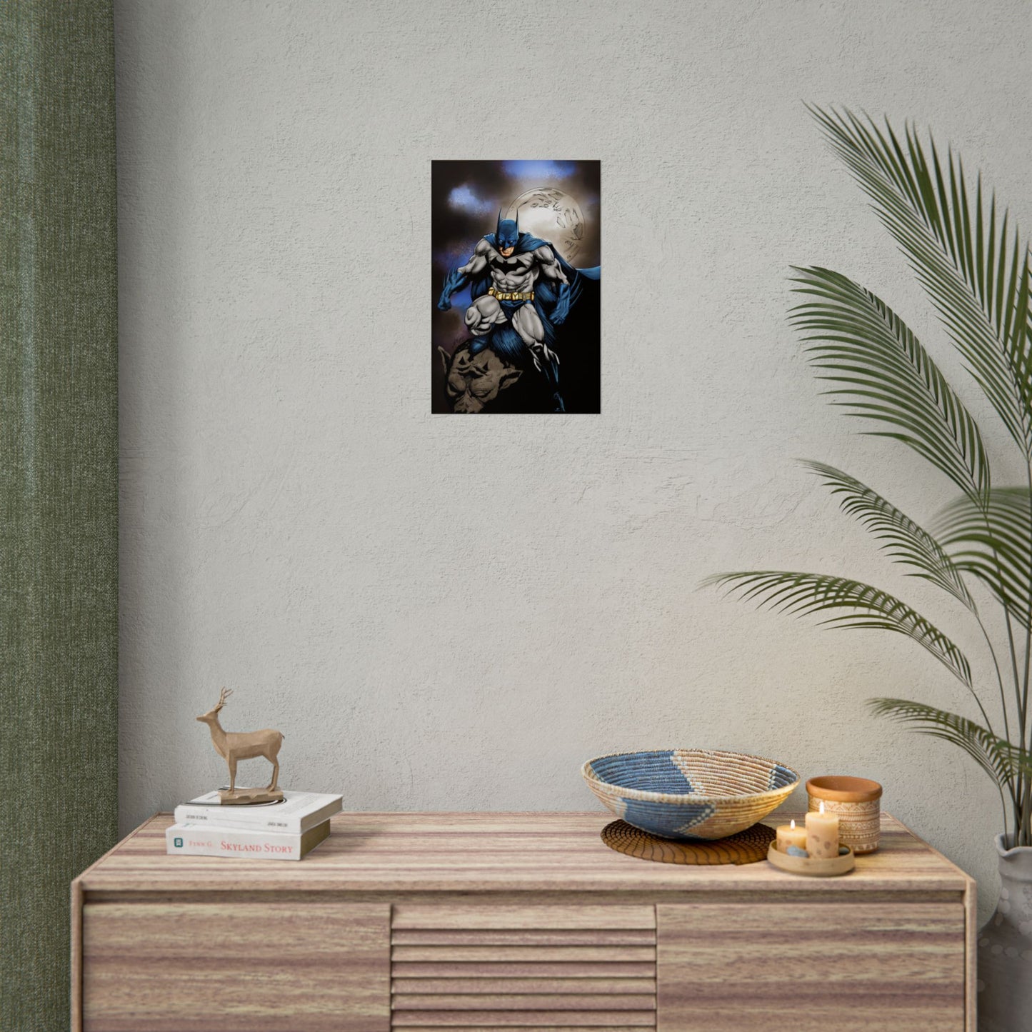 Batman Poster - Night Vigilante Moon Art Rolled Poster