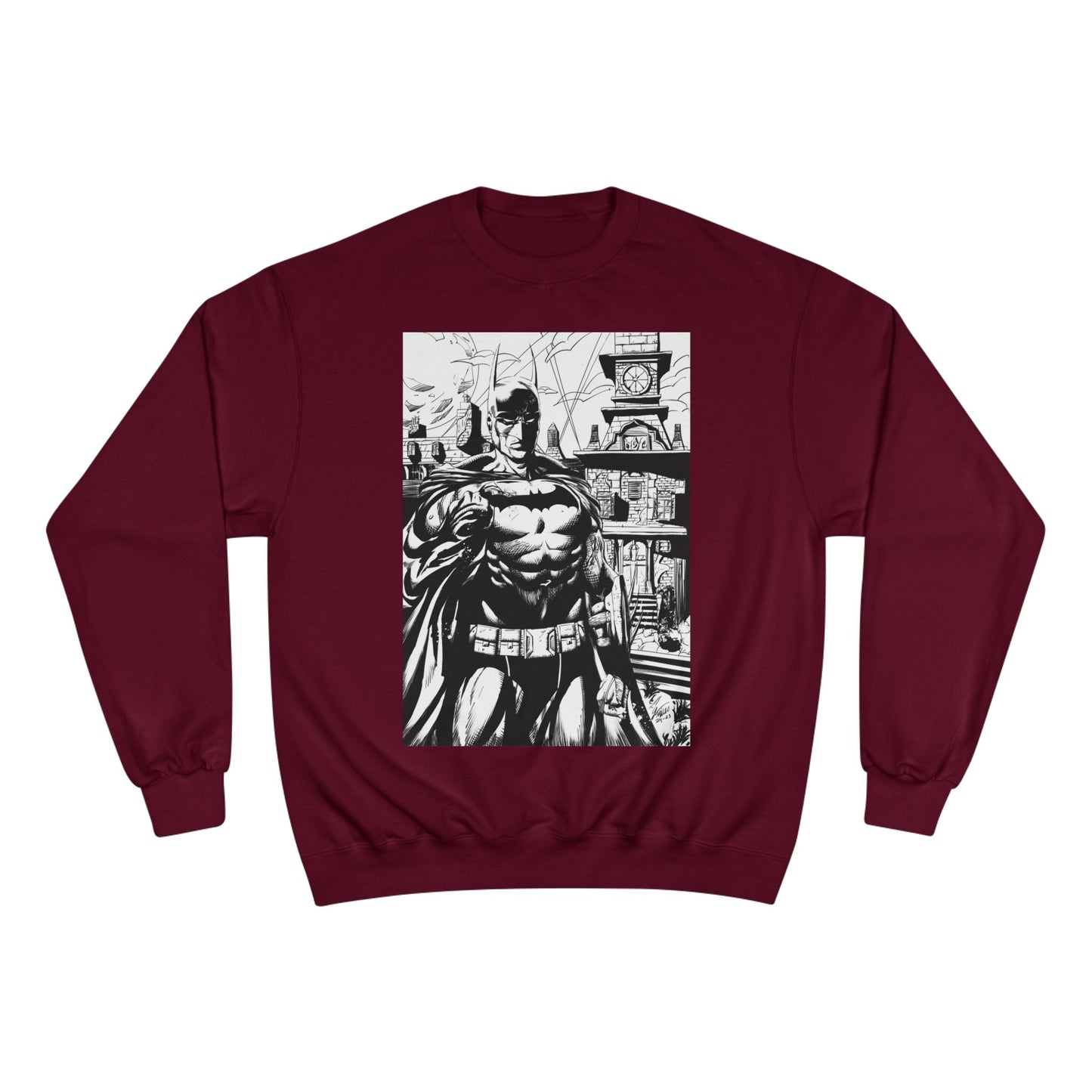 The Bat Arkham Asylum Champion Sweatshirt - Cool Comic Gaming Apparel