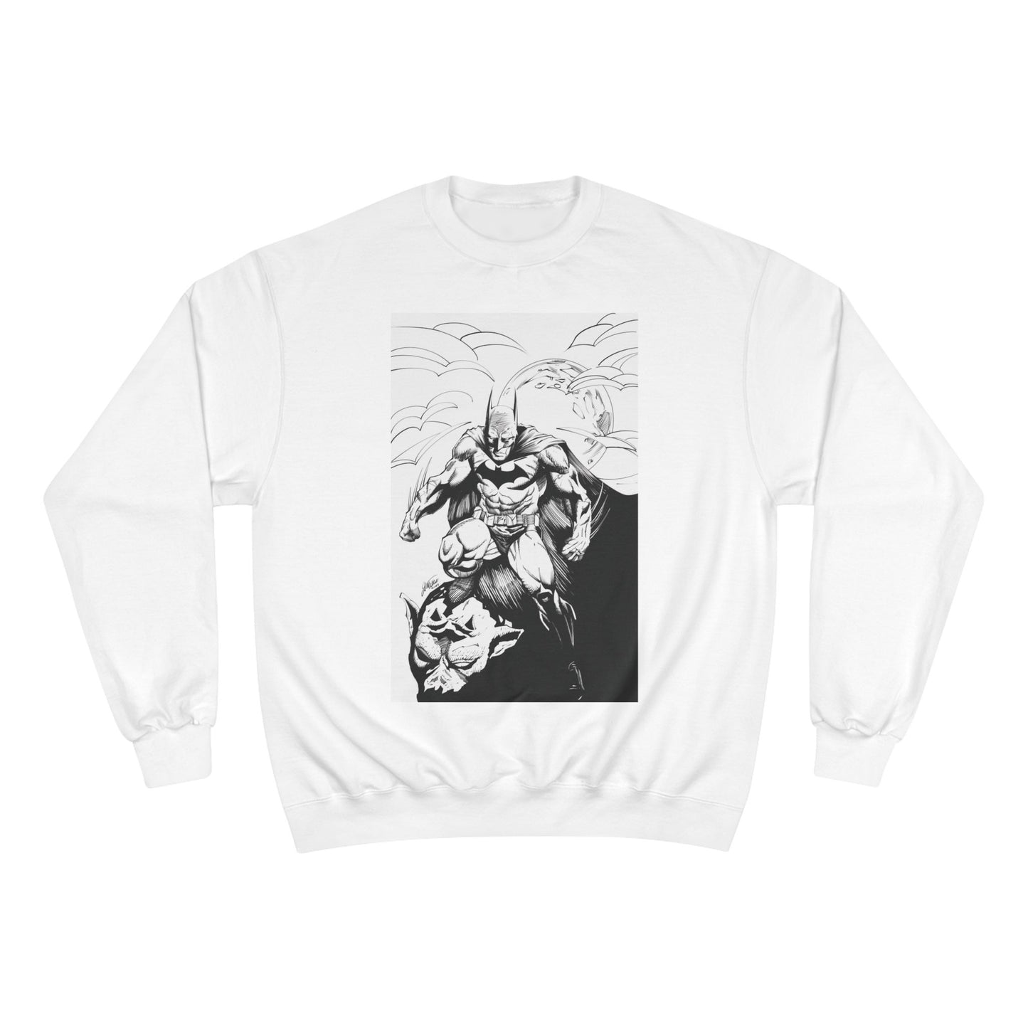 The Bat Comic Champion Sweatshirt - Cool Superhero Graphic Tee