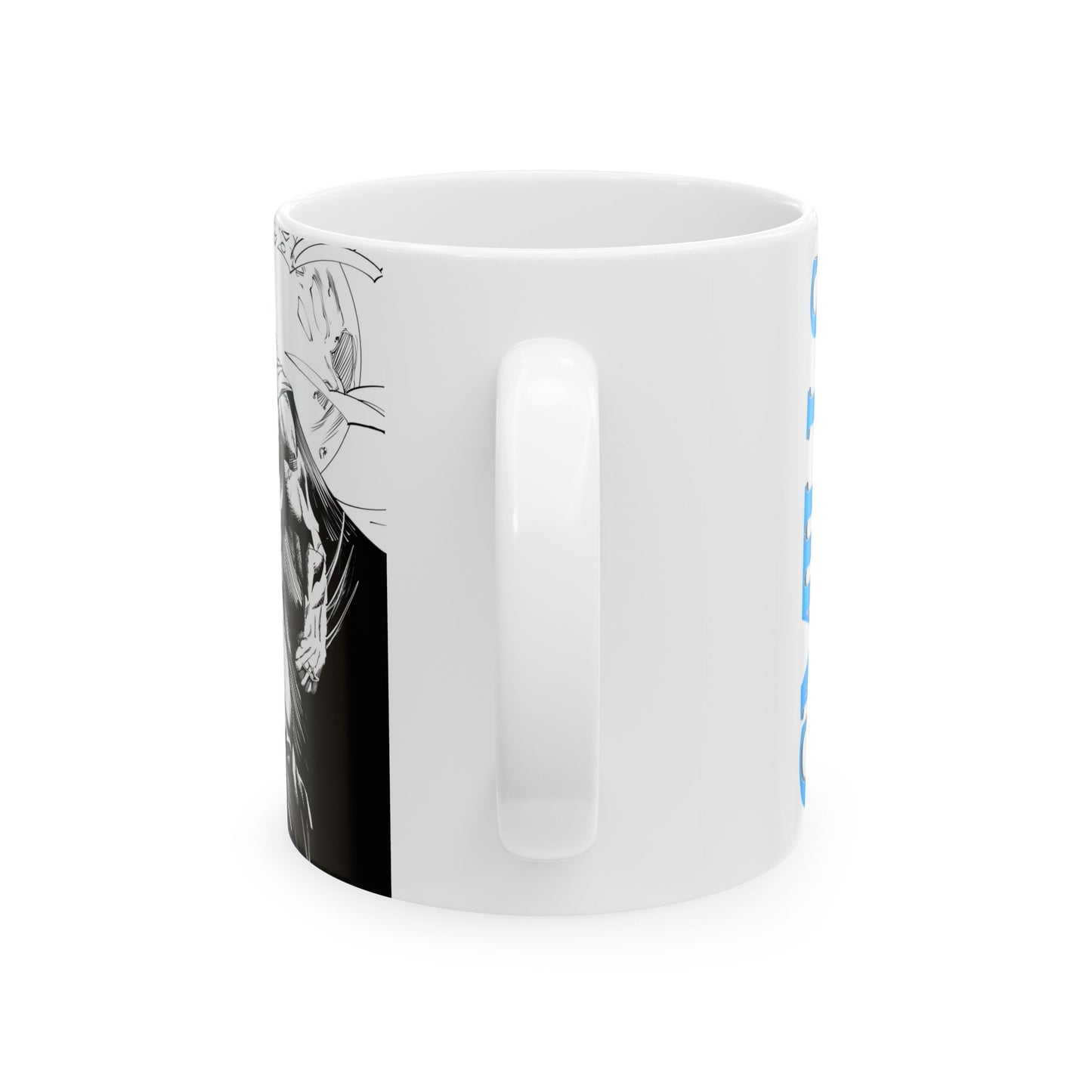 The Bat Ceramic Mug — Black Ink Equestrian Design (11oz/15oz)