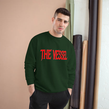 The Vessel Sweatshirt — Red Gothic Logo Crewneck
