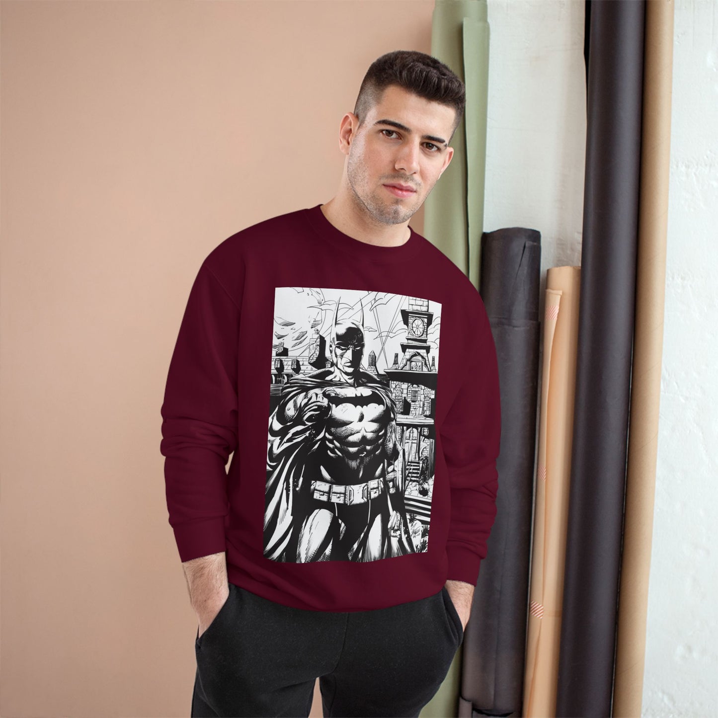 The Bat Arkham Asylum Champion Sweatshirt - Cool Comic Gaming Apparel