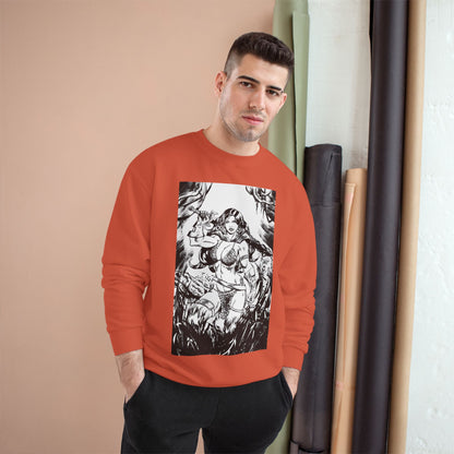 Red Sonja Champion Sweatshirt — Classic Comic Hero Crewneck