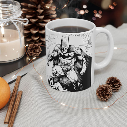 The Bat Ceramic Mug — Black Ink Equestrian Design (11oz/15oz)