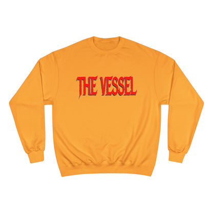The Vessel Logo Crewneck (Red Logo, Gothic Art Back)