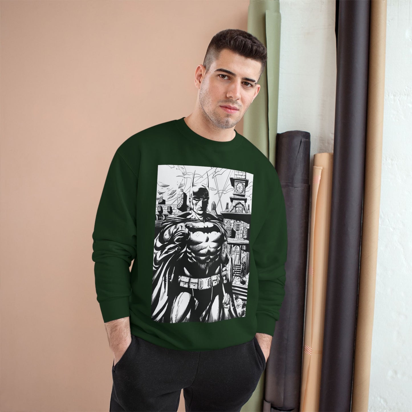 The Bat Arkham Asylum Champion Sweatshirt - Cool Comic Gaming Apparel