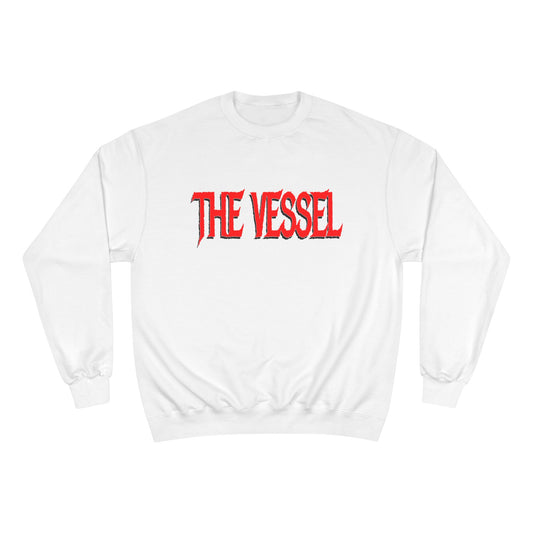 The Vessel Logo Crewneck (Red Logo, Gothic Art Back)