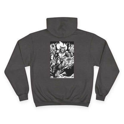 The Vessel Hoodie — Graphic Champion Pullover with Red Logo & Black Backprint