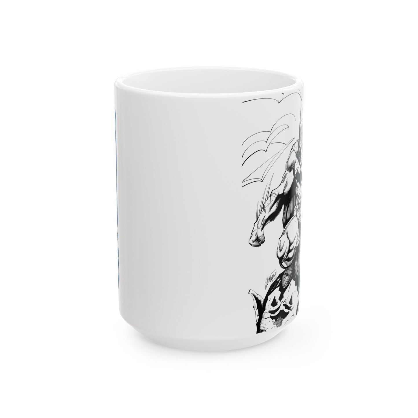 The Bat Ceramic Mug — Black Ink Equestrian Design (11oz/15oz)