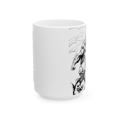The Bat Ceramic Mug — Black Ink Equestrian Design (11oz/15oz)