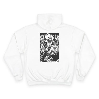 The Vessel Hoodie — Graphic Champion Pullover with Red Logo & Black Backprint