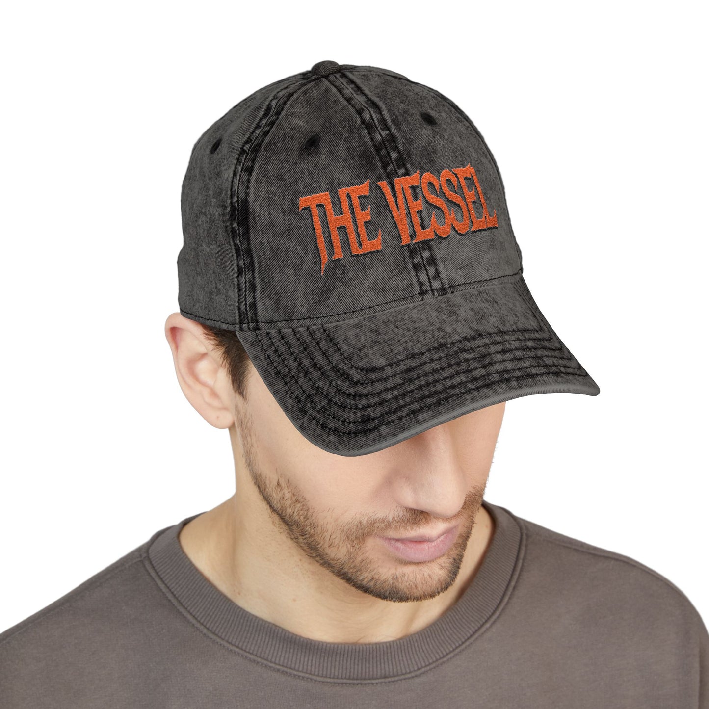 Vintage Embroidered Cap "The Vessel" – Washed Baseball Hat