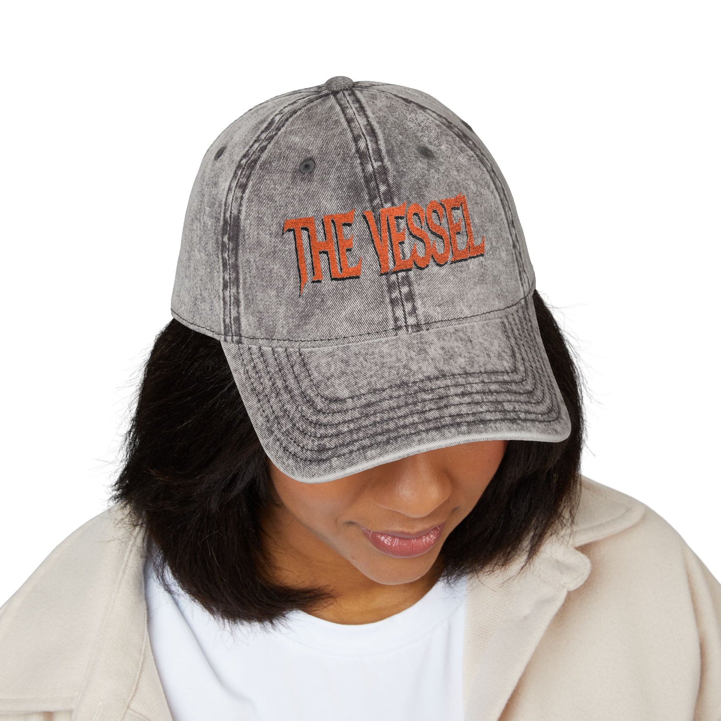Vintage Embroidered Cap "The Vessel" – Washed Baseball Hat