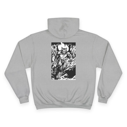 The Vessel Hoodie — Graphic Champion Pullover with Red Logo & Black Backprint
