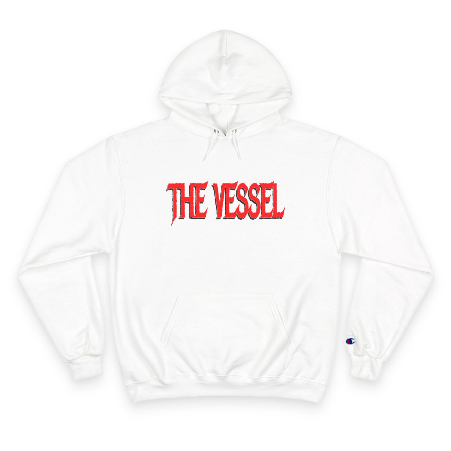 The Vessel Hoodie - Bold Red Logo Champion Pullover