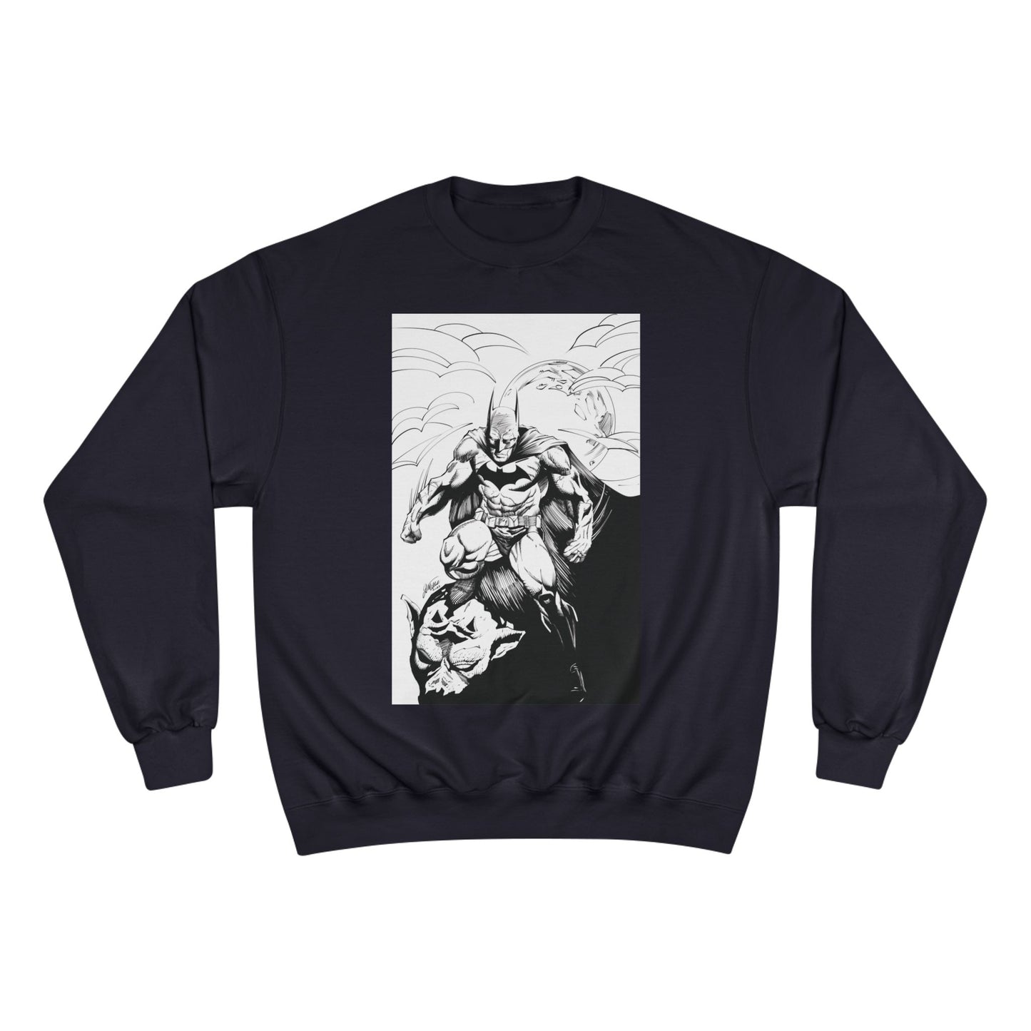 The Bat Comic Champion Sweatshirt - Cool Superhero Graphic Tee