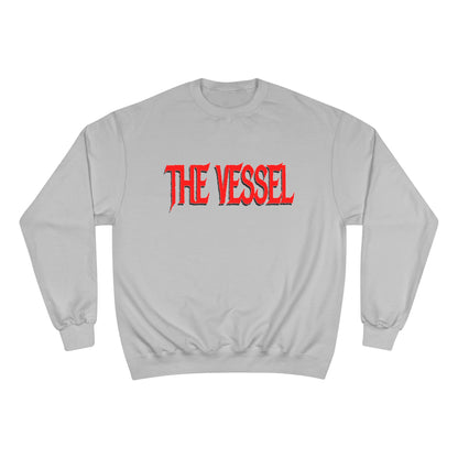 The Vessel Logo Crewneck (Red Logo, Gothic Art Back)