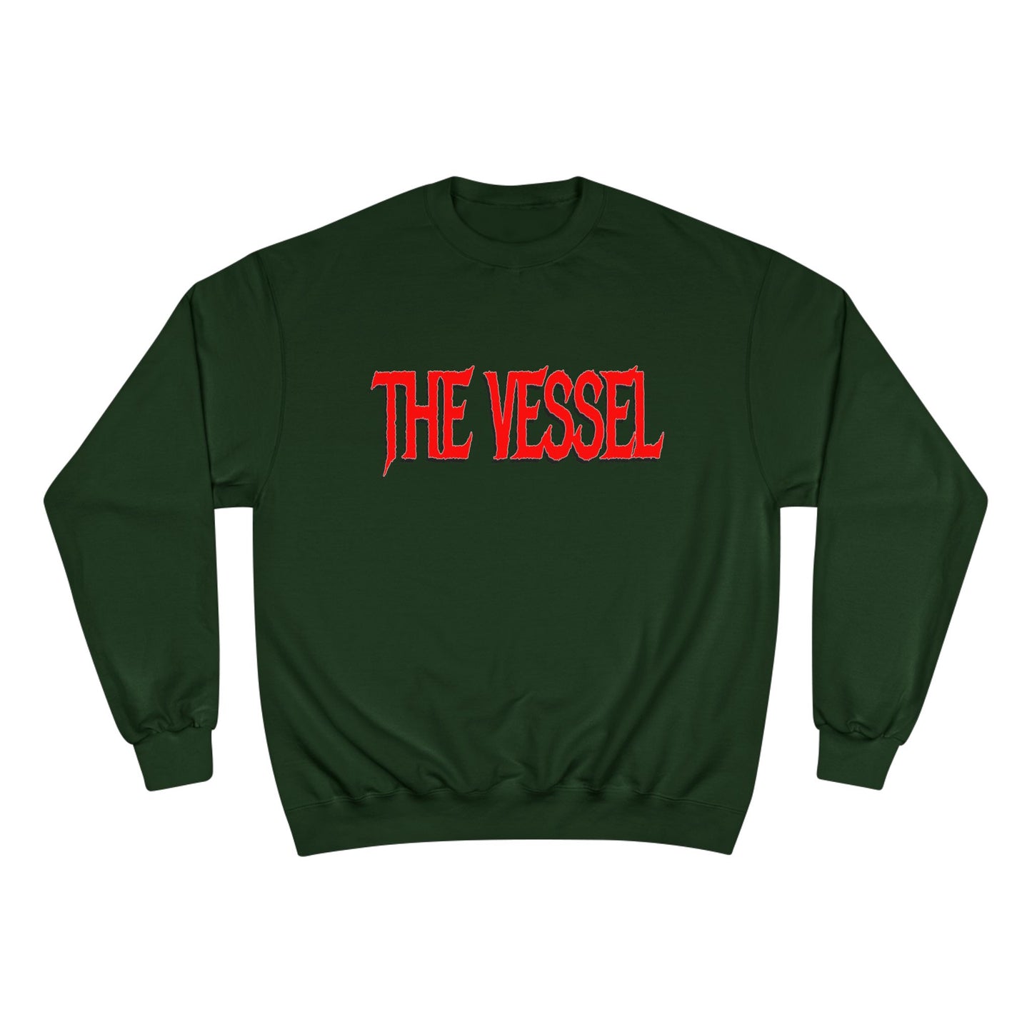The Vessel Sweatshirt — Red Gothic Logo Crewneck