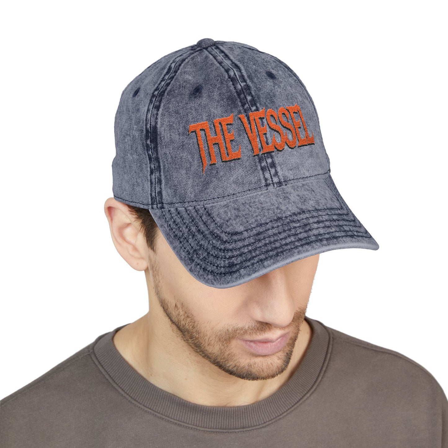 Vintage Embroidered Cap "The Vessel" – Washed Baseball Hat