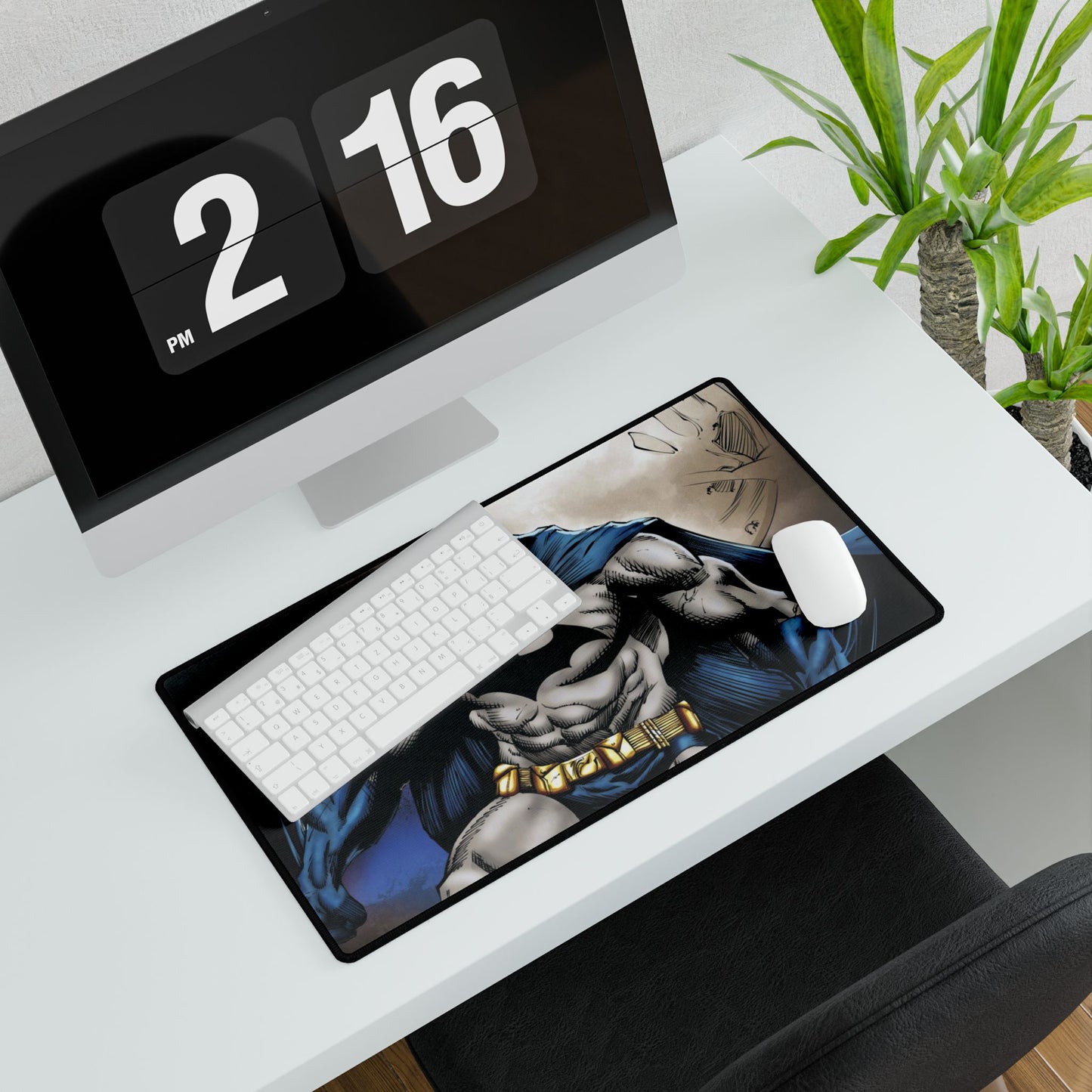 Batman Action Desk Mat — Large Gaming Mousepad with Dark Knight Artwork