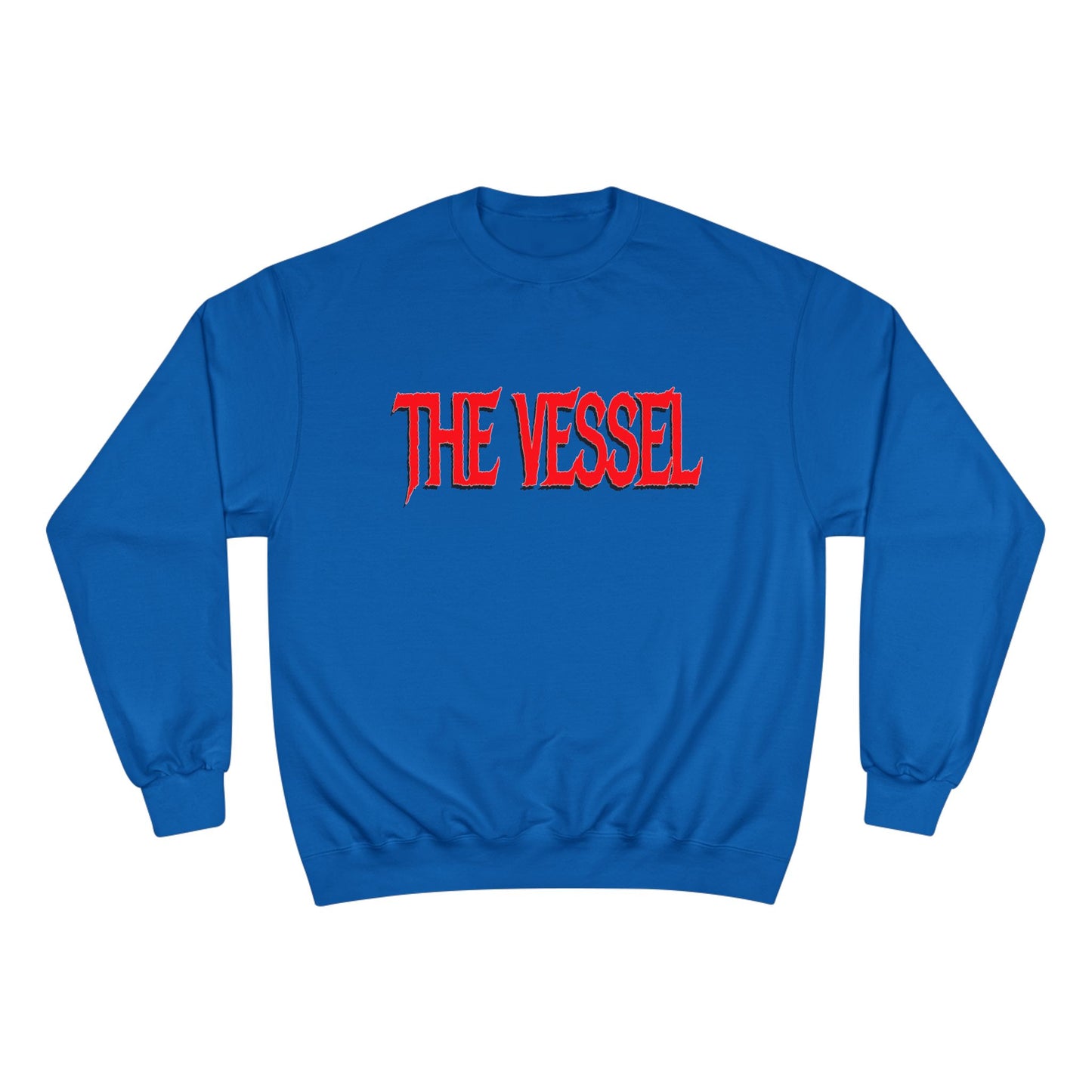 The Vessel Logo Crewneck (Red Logo, Gothic Art Back)