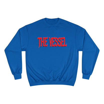 The Vessel Logo Crewneck (Red Logo, Gothic Art Back)