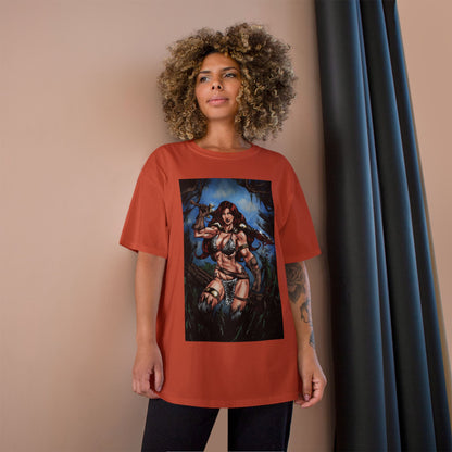 Red Sonja Sword & Sorcery Champion T-Shirt — Comic Fantasy Tee (Color)