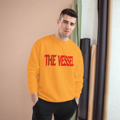 The Vessel Logo Crewneck (Red Logo, Gothic Art Back)