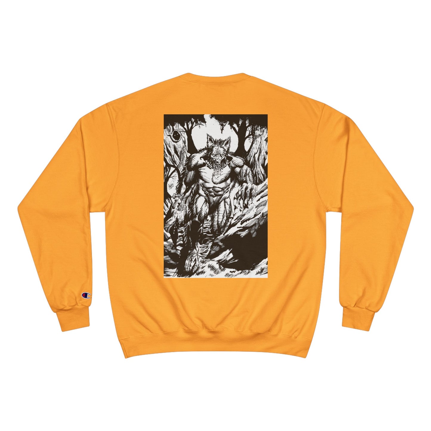 The Vessel Logo Crewneck (Red Logo, Gothic Art Back)