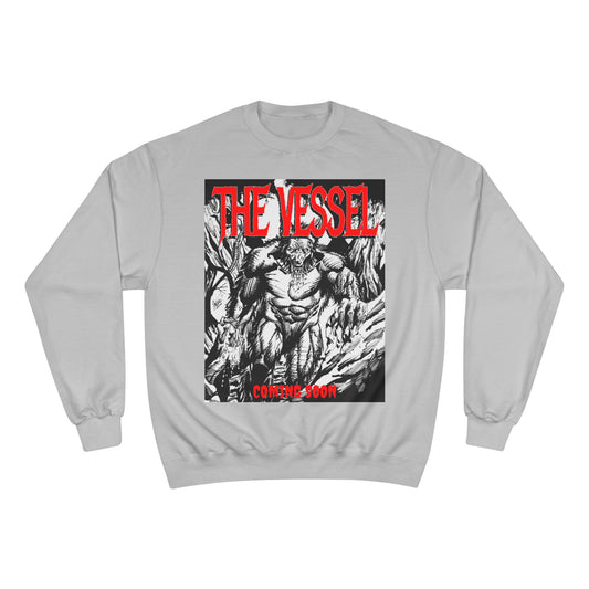 The Vessel Graphic Sweatshirt — Horror Art Crewneck with "Coming Soon" Design