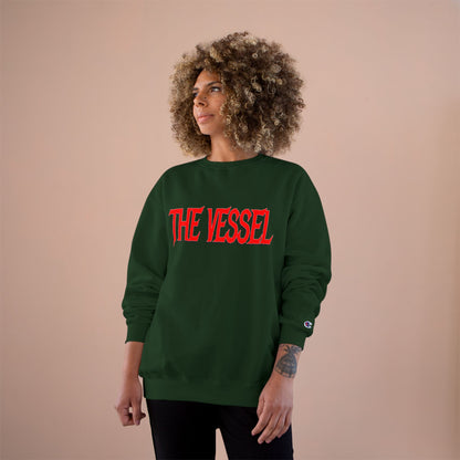 The Vessel Sweatshirt — Red Gothic Logo Crewneck