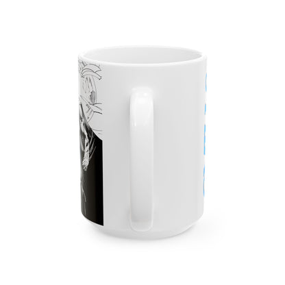The Bat Ceramic Mug — Black Ink Equestrian Design (11oz/15oz)