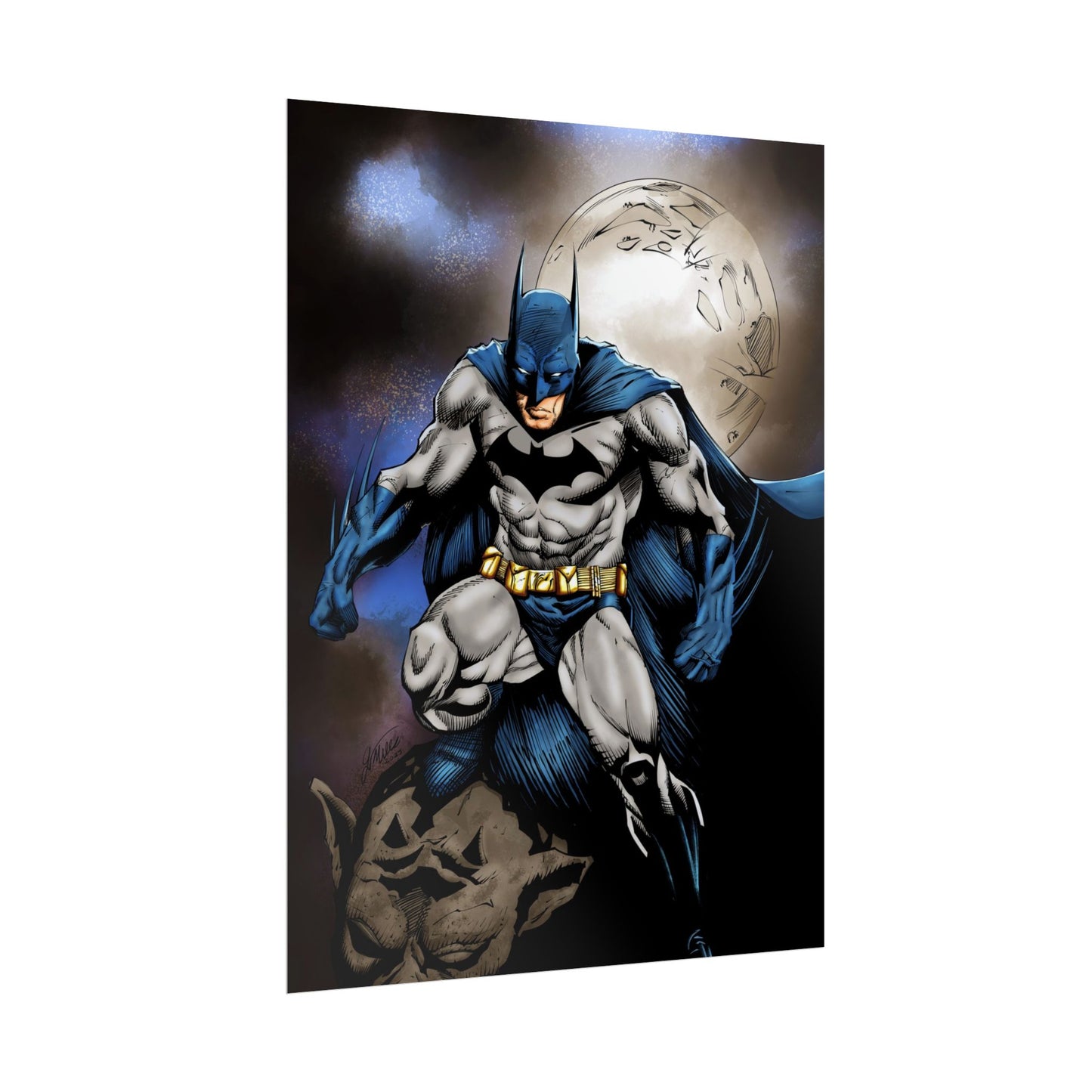 Batman Poster - Night Vigilante Moon Art Rolled Poster