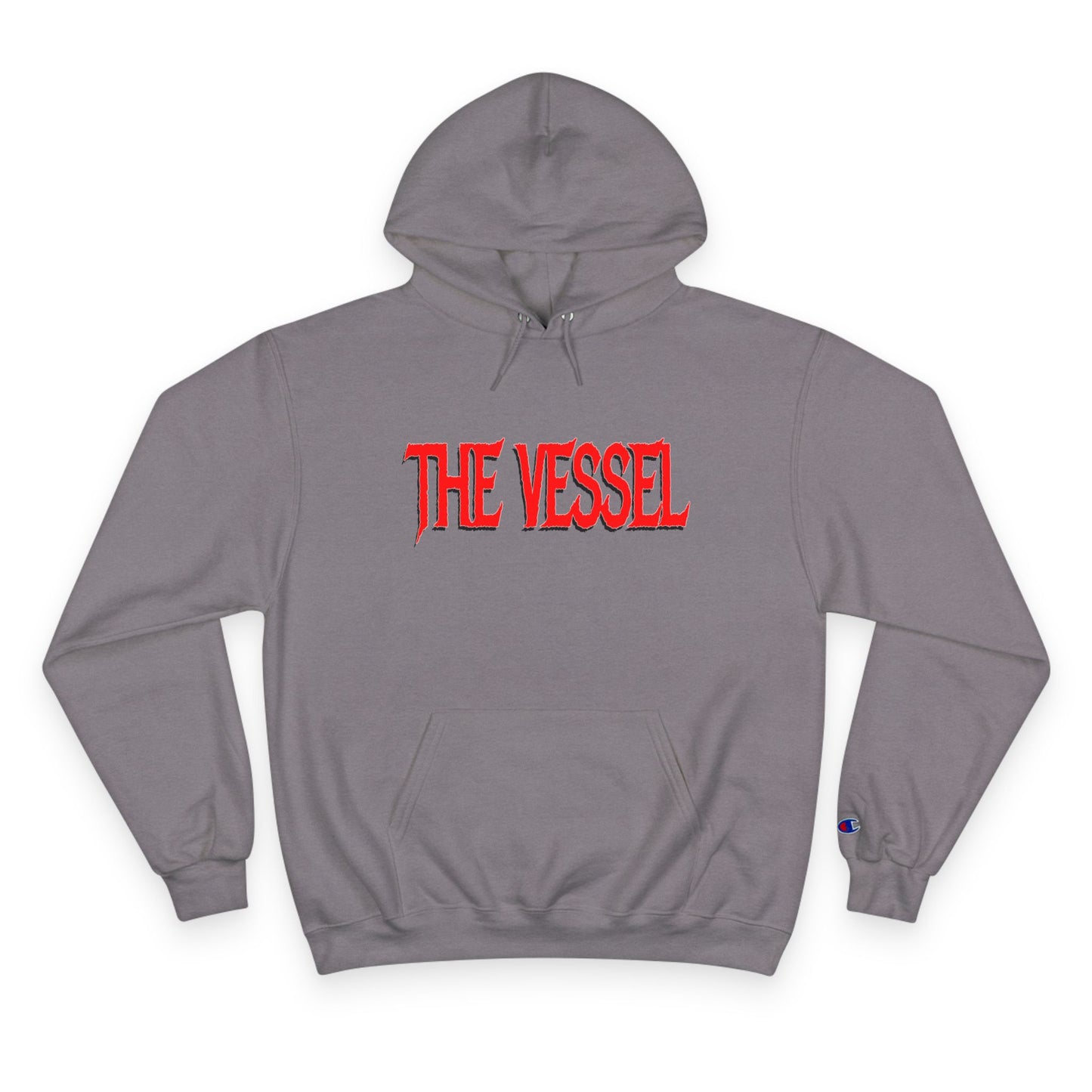 The Vessel Hoodie - Bold Red Logo Champion Pullover